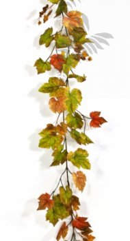 Preview: AUTUMN GRAPE LEAF GARLAND 180cm 1292NR