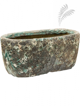 Lava Oval 31x18/h15 Relic Jade (glazed inside) -A-
6LAVO150J