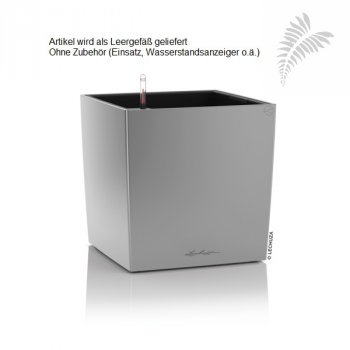 Lechuza Premium Cube 40 QU 40/h40 silber Leergefäß -A-