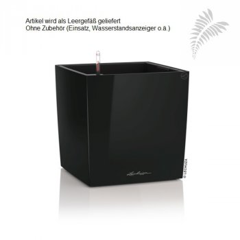 Lechuza Premium Cube 40 QU 40/h40 schwarz Leergefäß -A-