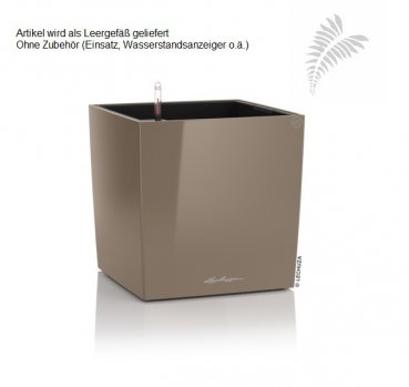 Lechuza Premium Cube 40 QU 40/h40 taupe Leergefäß -A-