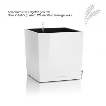 Lechuza Premium Cube 40 QU 40/h40 weiß Leergefäß -A-