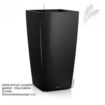 Lechuza Premium Cubico 30 QU 30/h56 schwarz Leergefäß -A-